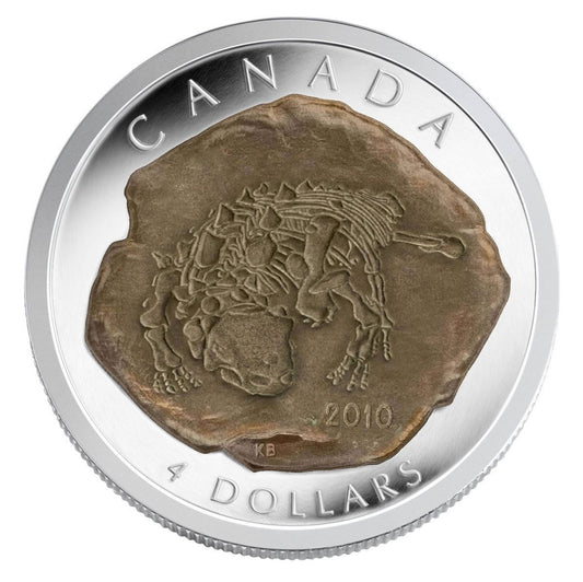 1/2 oz $4 Silver Coin - Euoplocephalus tutus (2010)