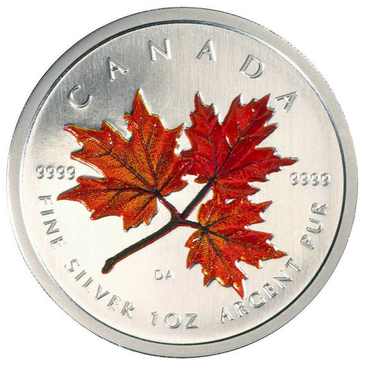 $5 Coloured Maple Leaf: Autumn - 1 oz. Pure Silver Coin (2001)