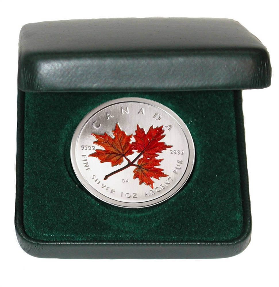 $5 Coloured Maple Leaf: Autumn - 1 oz. Pure Silver Coin (2001)