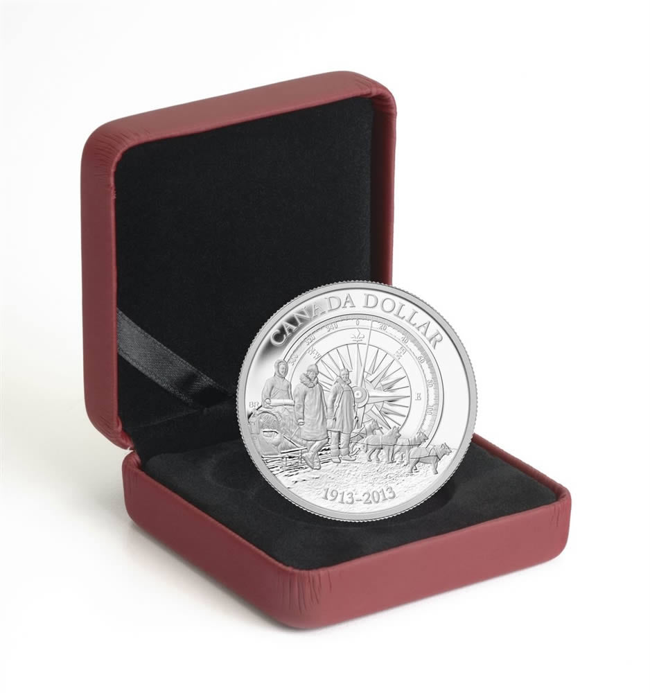 100th Anniversary of the Canadian Arctic Expedition - Proof Fine Silver Dollar (2013)