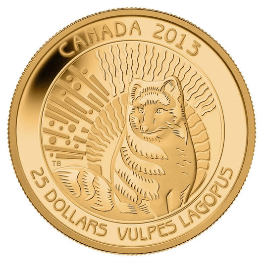 1/4 oz Fine Gold Coin - Arctic Fox - Mintage: 1500 (2013)