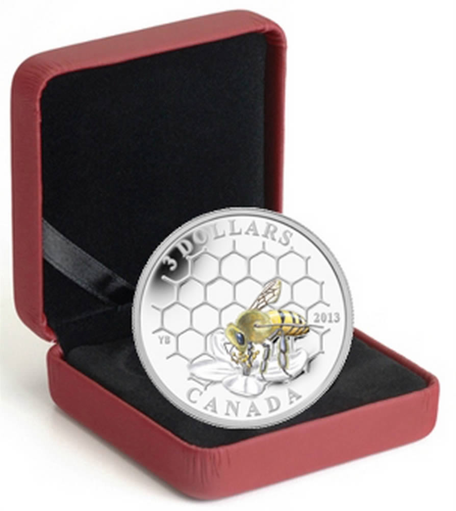 1/4 oz Fine Silver Coin - Animal Architects: Bee & Hive (2013)