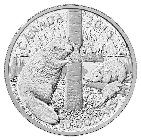 The Beaver - 5 oz Fine Silver - Mintage: 1,500 (2013)