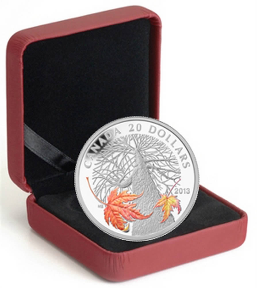 Fine Silver Coin - Canadian Maple Canopy (Autumn) - Mintage: 7,500 (2013)