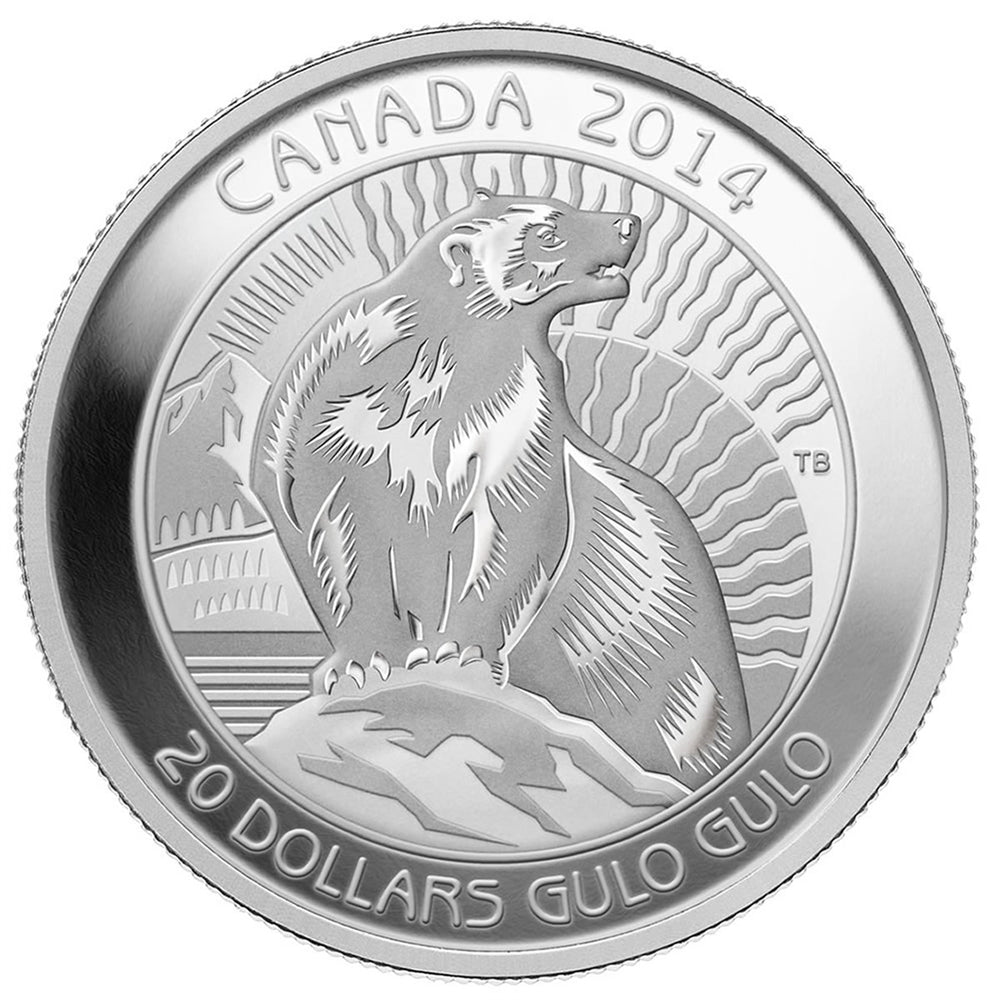 1 oz. Fine Silver Coin - Wolverine - Mintage: 8,500 (2014)