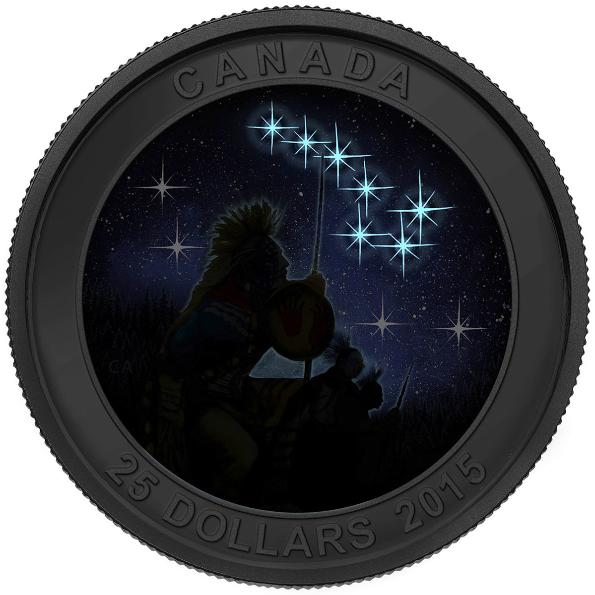 Fine Silver Glow-in-the-Dark Coin – Star Charts: The Quest – Mintage: 7,500 (2015)