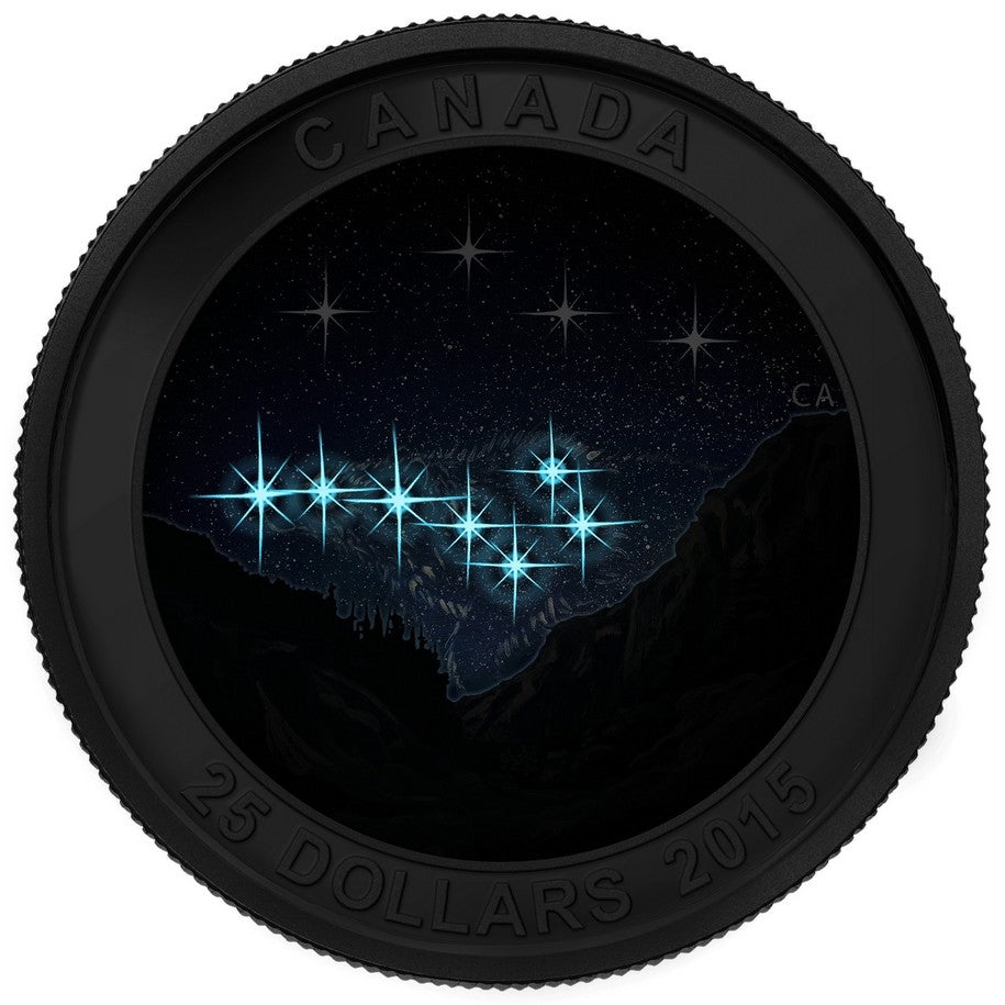 Fine Silver Glow-in-the-Dark Coin - Star Charts: The Eternal Pursuit - Mintage: 7,500 (2015)