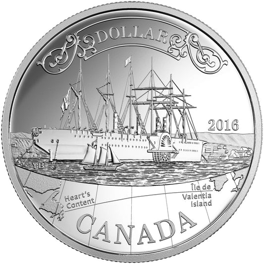 150th Anniversary of the Transatlantic Cable - Proof Fine Silver Dollar (2016)