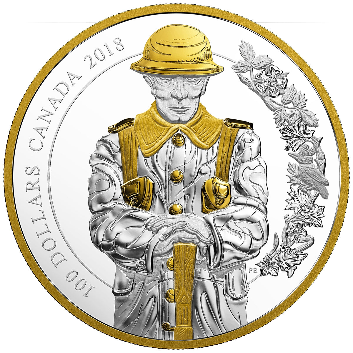 10 oz. Pure Silver Gold-Plated Coin - Keepers of Parliament: The Soldier - Mintage: 750 (2018)