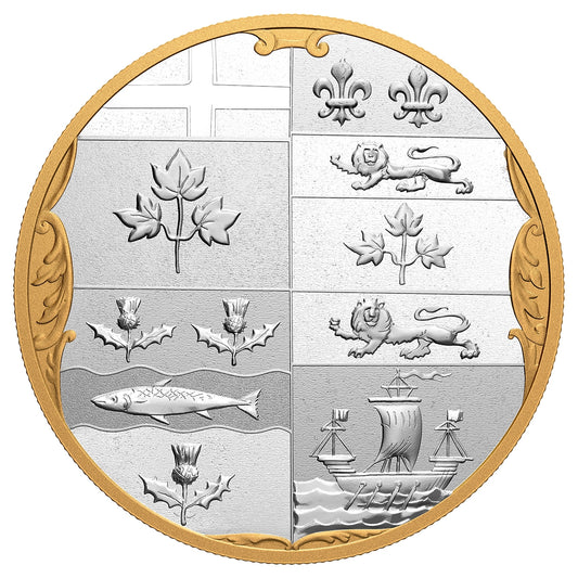 10 oz. Pure Silver Coin – The Armorial Bearings of the Dominion of Canada - Mintage: 800 (2020)