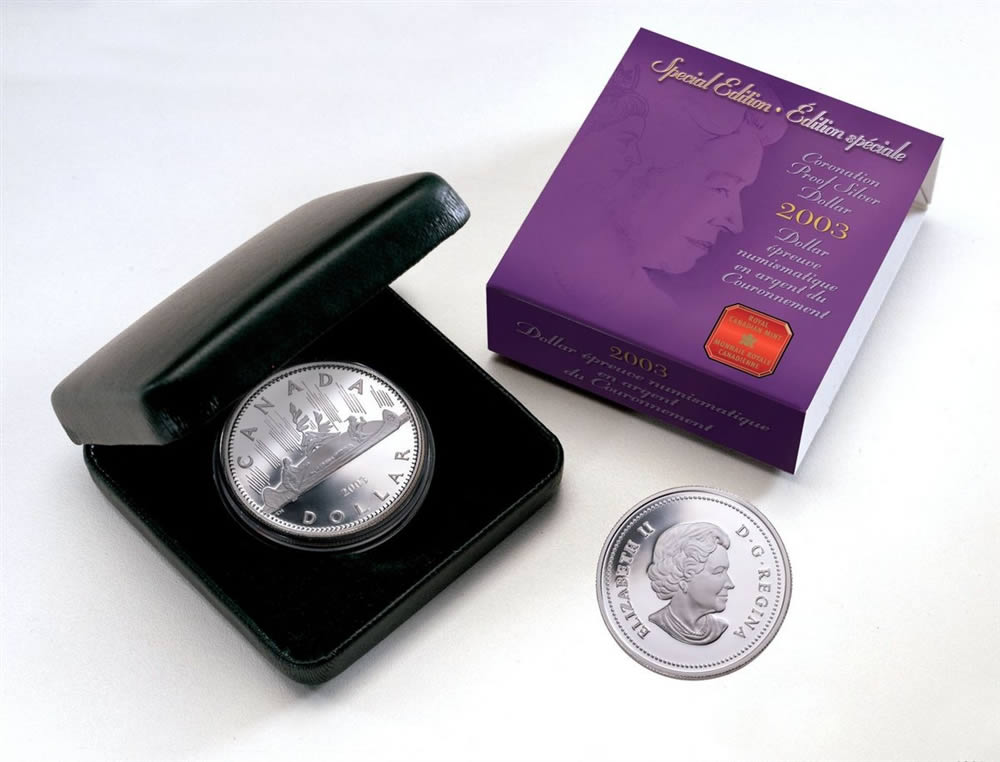 50th Anniversary of the Coronation of Queen Elizabeth II - Special Edition Proof Fine Silver Dollar (2003)