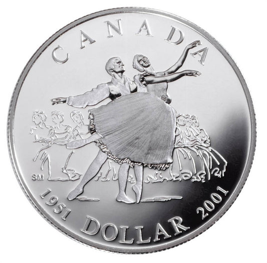 50th Anniversary of the National Ballet of Canada - Proof Sterling Silver Dollar (2001)