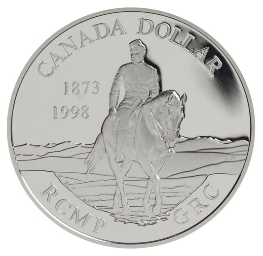 125th Anniversary of the Royal Canadian Mounted Police - Proof Sterling Silver Dollar (1998)