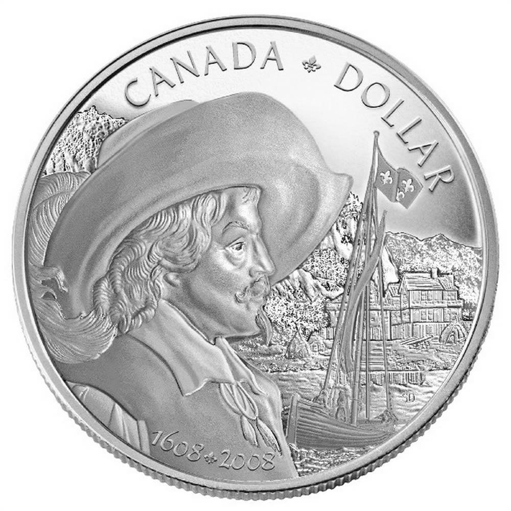 400th Anniversary of Quebec City - Proof Sterling Silver Dollar (2008)