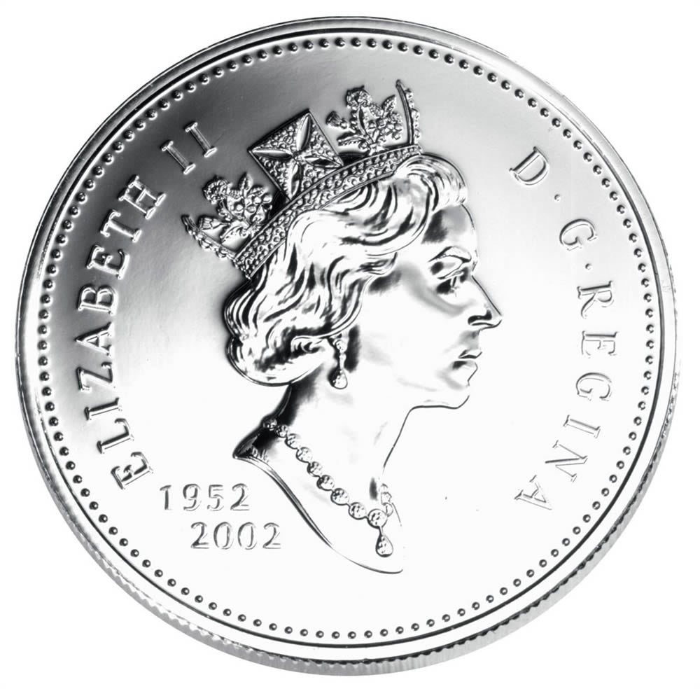 50th Anniversary of Queen Elizabeth II's Accession to the Throne - Proof Sterling Silver Dollar (2002)
