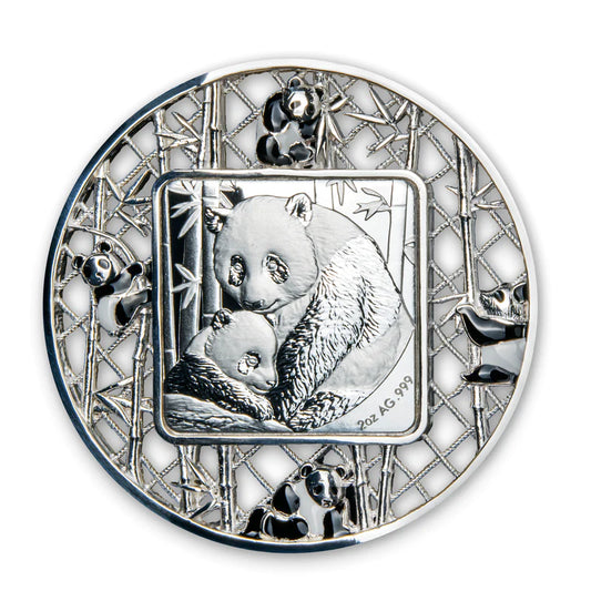 Filigree Panda - 2 oz. Pure Silver Coin (2021)