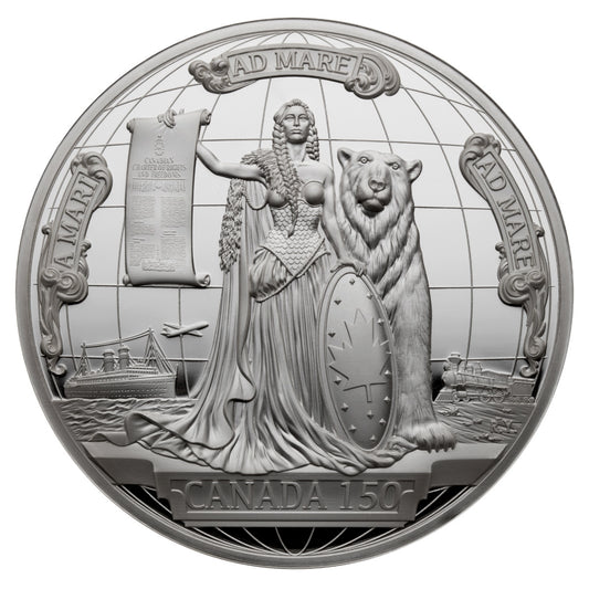 150th Anniversary of Confederation 10 oz Silver Medal (2017) - Canadian Heritage Mint