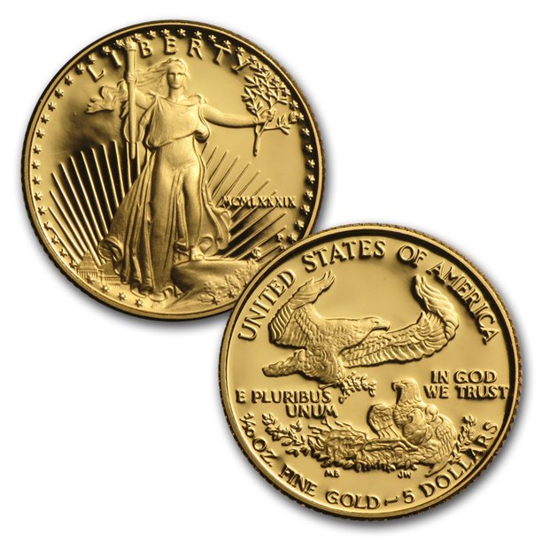 1989 4-Coin Proof American Gold Eagle Coin Set (w/Box & COA)