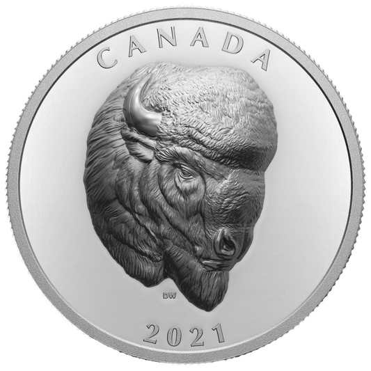 Bold Bison - 1 oz. Pure Silver Extraordinarily High Relief Coin (2021)