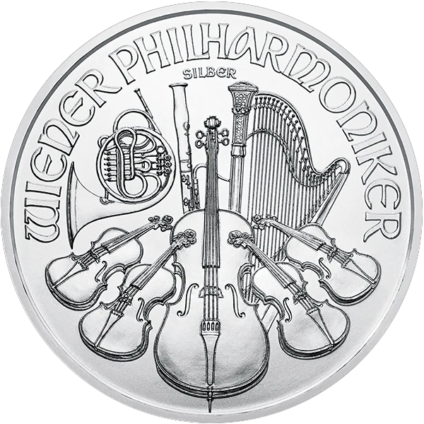 Buy 1 Oz Silver Coin Austrian Mint Philharmonic Silver Buy 1 Oz Philharmonic Silver Obverse Buy 500 oz Silver Buy Cheap Silver Philharmonic Monster Box Austrian Mint