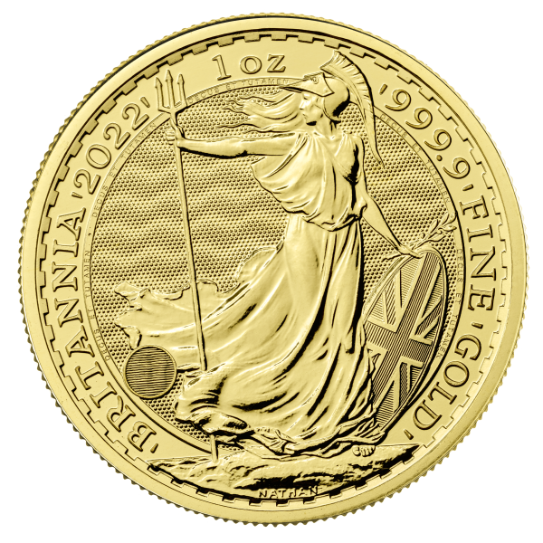 Buy 2022 1 Oz Gold Britannia Coin Royal Mint Reverse
