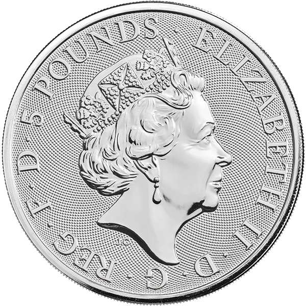Buy 2 Oz Silver Coin Royal Mint Falcon of the Plantagenets Silver Buy 2 Oz Falcon Coin RM Obverse