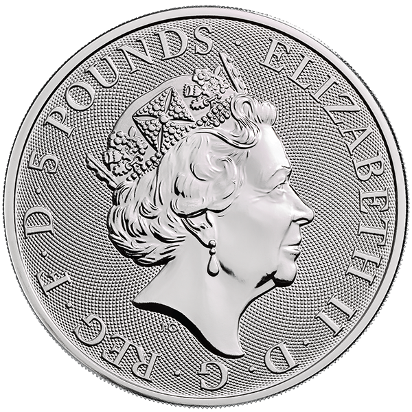 Buy 2 Oz Silver Coin Royal Mint Yale of Beaufort Silver Buy 2 Oz Yale Coin RM Obverse