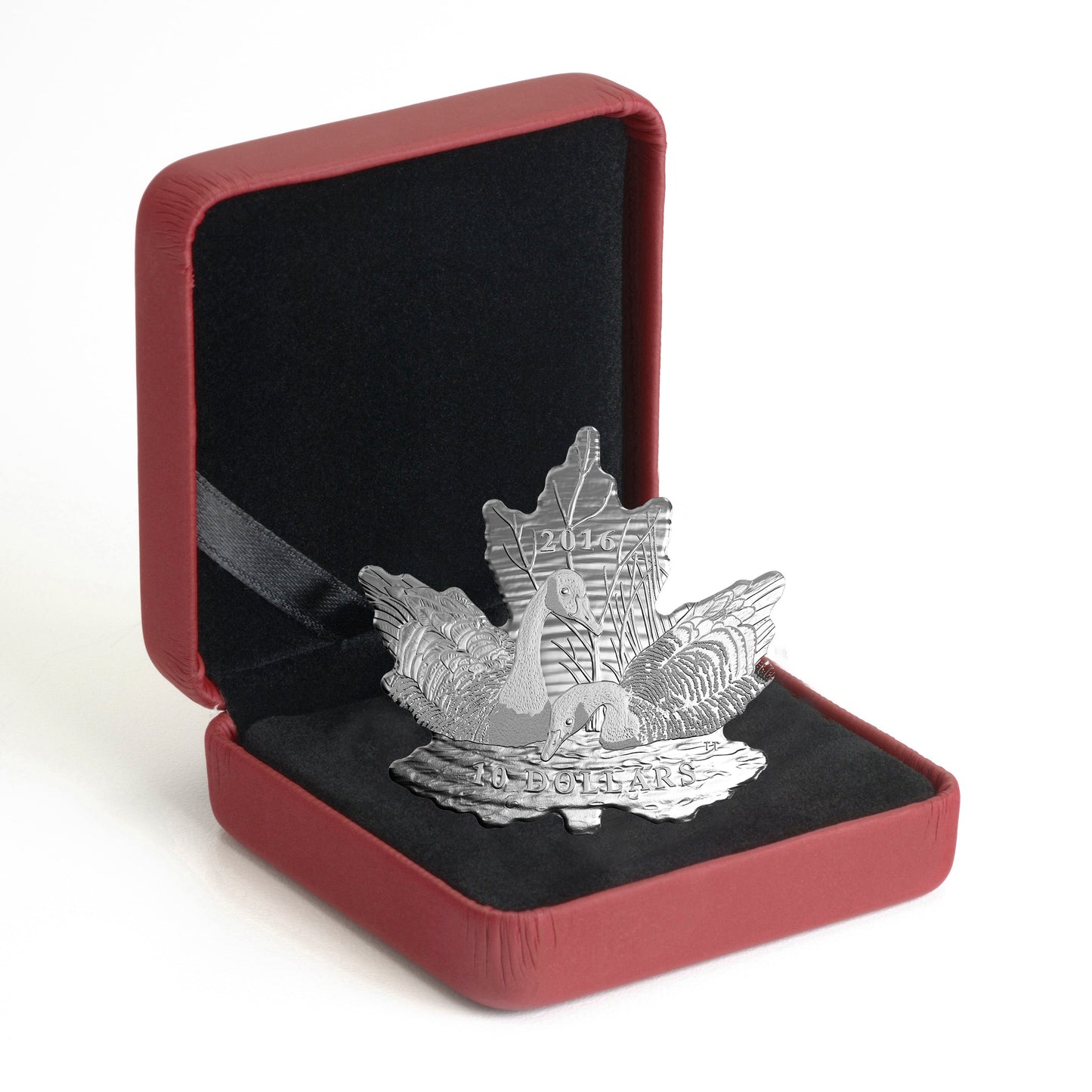 Canada Geese - Maple Leaf Silhouette - 2016 Canada 1/2 oz Pure Silver Coin - Royal Canadian Mint