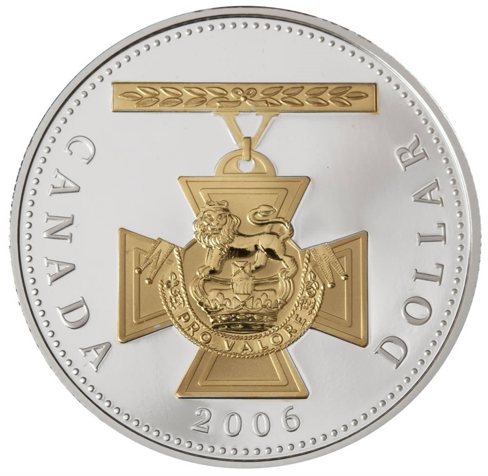 Canada Victoria Cross - Gold-Plated Silver Dollar (2006)