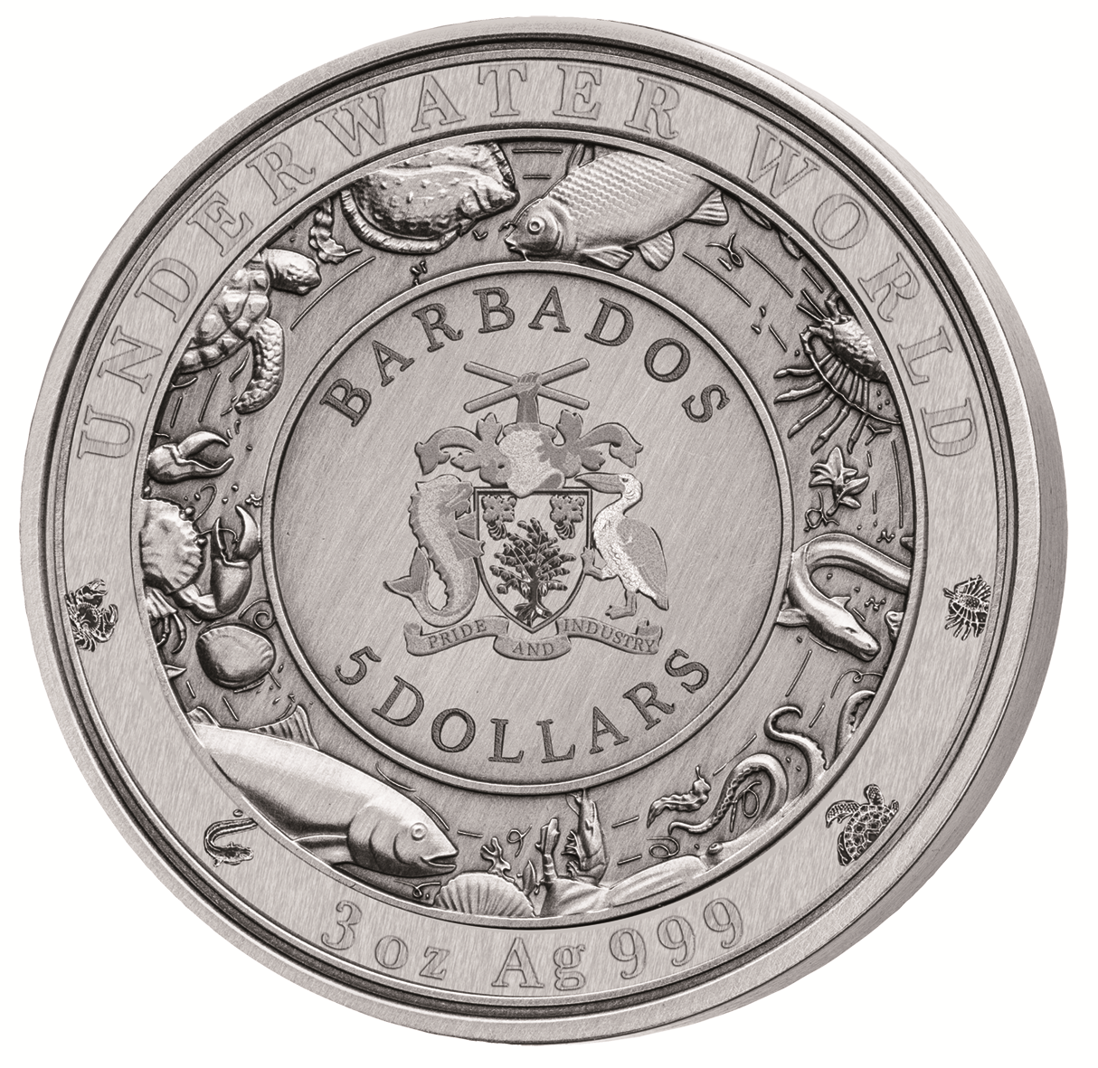 Great White Shark - 2018 Canada 3 oz Pure Silver Ultra High Relief Coin - Royal Canadian Mint
