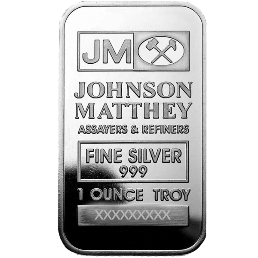 1 oz Silver Bar - Johnson Matthey - JM Mint - .999 Ag
