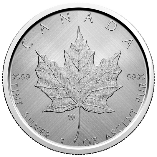 Silver Maple Leaf - "W" Mint Mark - 2021 Canada 1 oz Silver Coin - Royal Canadian Mint