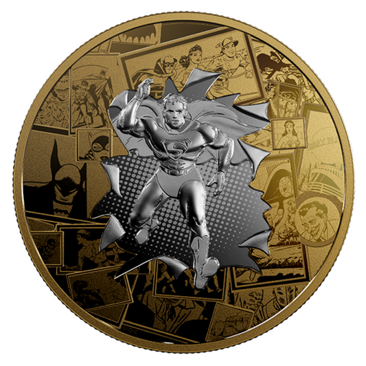3 oz. Reverse Gold-Plated Pure Silver Coin - DC Comics Originals: All Star Comics - Mintage: 3,000 (2017)