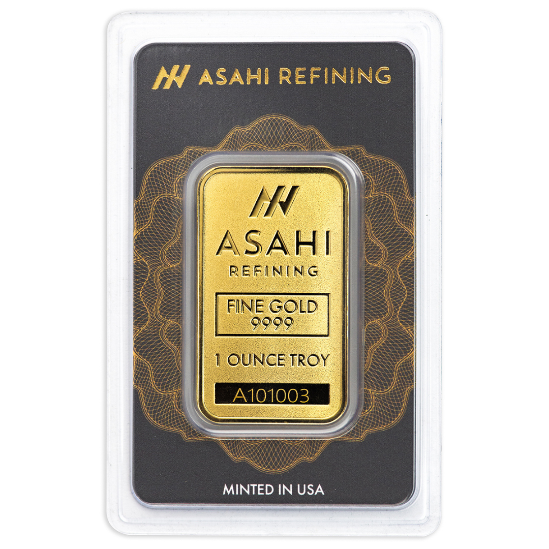 1 oz Gold Bar - .9999 Au - Asahi Refining