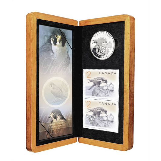 $5 Peregrine Falcon & Nestlings Silver Coin and Stamp Set (2006)
