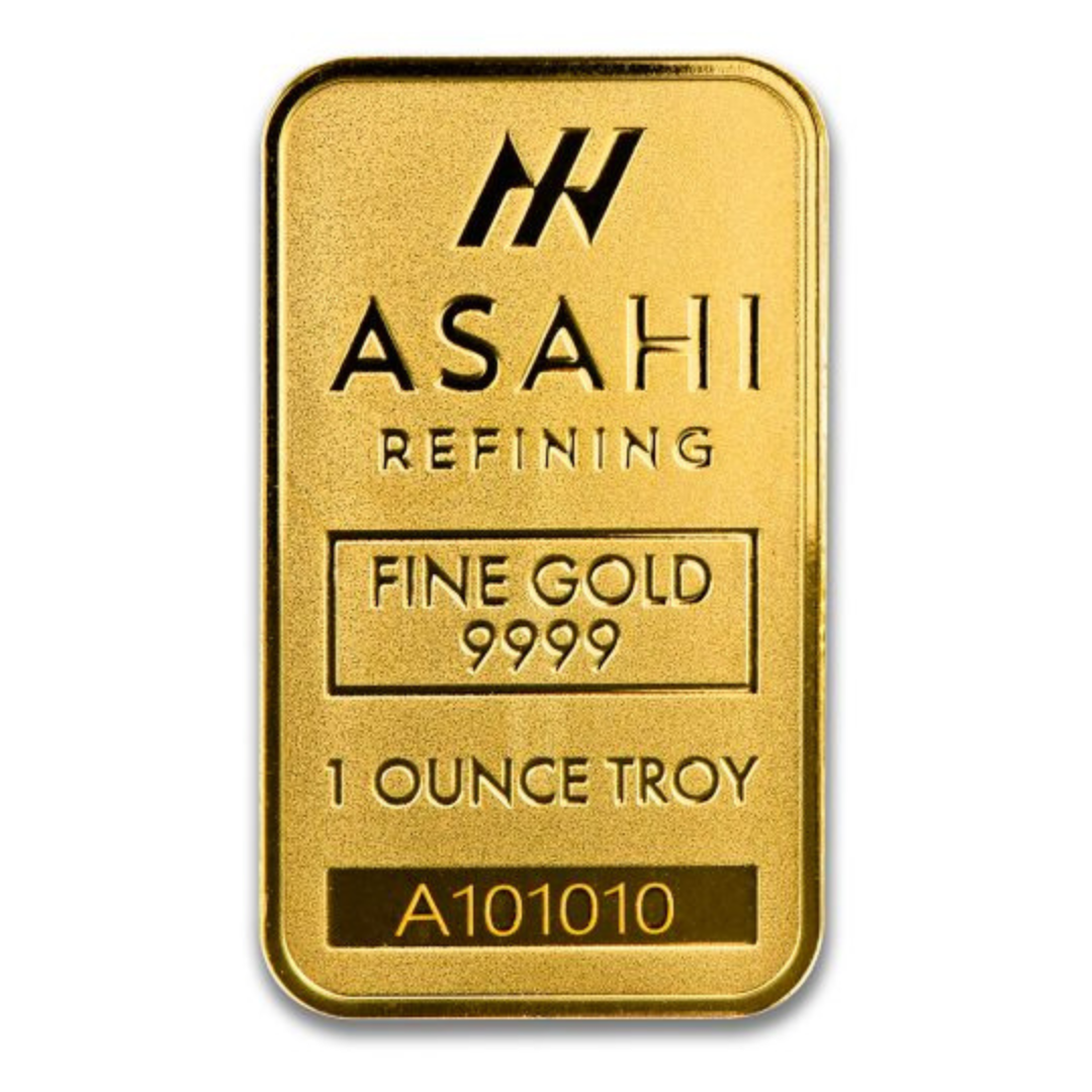 1 oz Gold Bar - .9999 Au - Asahi Refining
