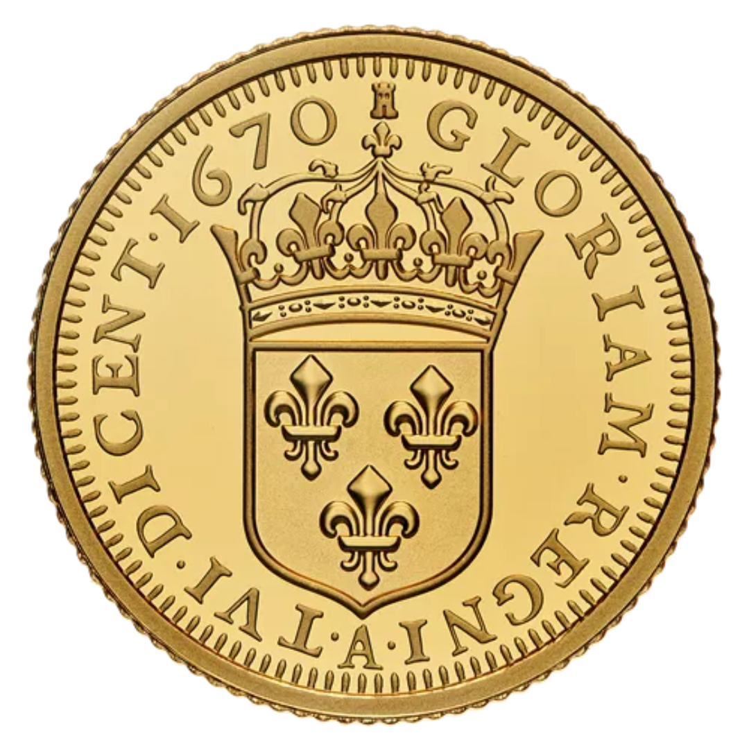 1/4 oz Pure Gold Coin – Relics of New France: Louis XIV 15 Sol – Mintage: 1000 (2020)