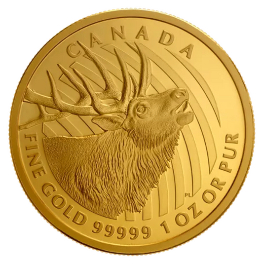 1 oz Gold Coin - 2017 Elk - Mintage: 400 - .99999 Au - Royal Canadian Mint