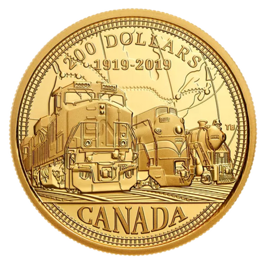 1/2 oz Pure Gold Coin - 100th Anniversary of CN Rail - Mintage: 1,000 (2019)