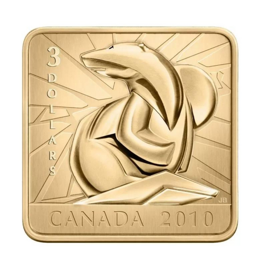 Sterling Silver Gold Plated Coin - Polar Bear (2010)
