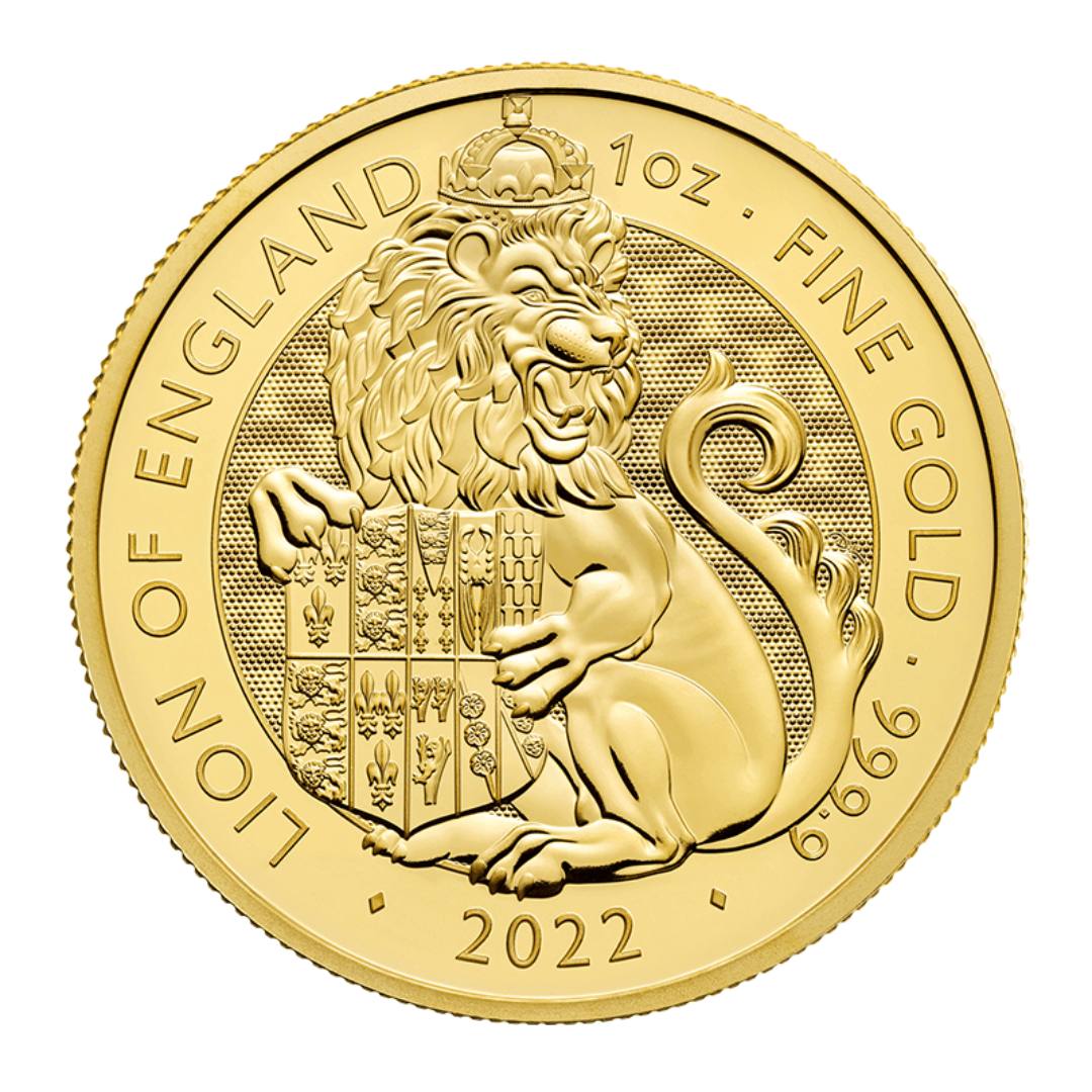 1 oz Gold Coin - 2022 Lion of England  - Royal Mint - .9999 Au