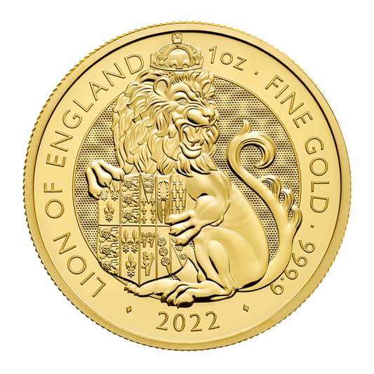 1 oz Gold Coin - 2022 Lion of England  - Royal Mint - .9999 Au