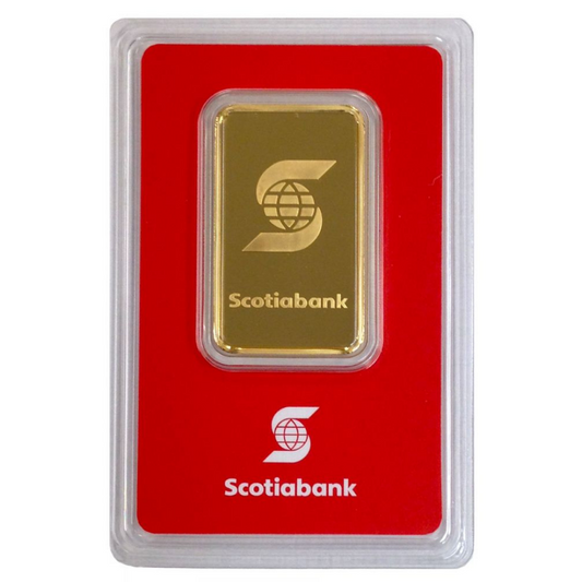 1 oz Gold Scotiabank Bar - .9999 Au