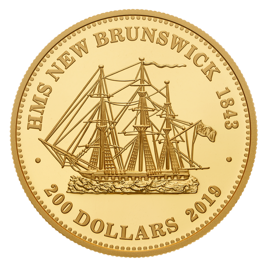 1 oz. Pure Gold Coin - HMS New Brunswick - Mintage: 250 (2019)
