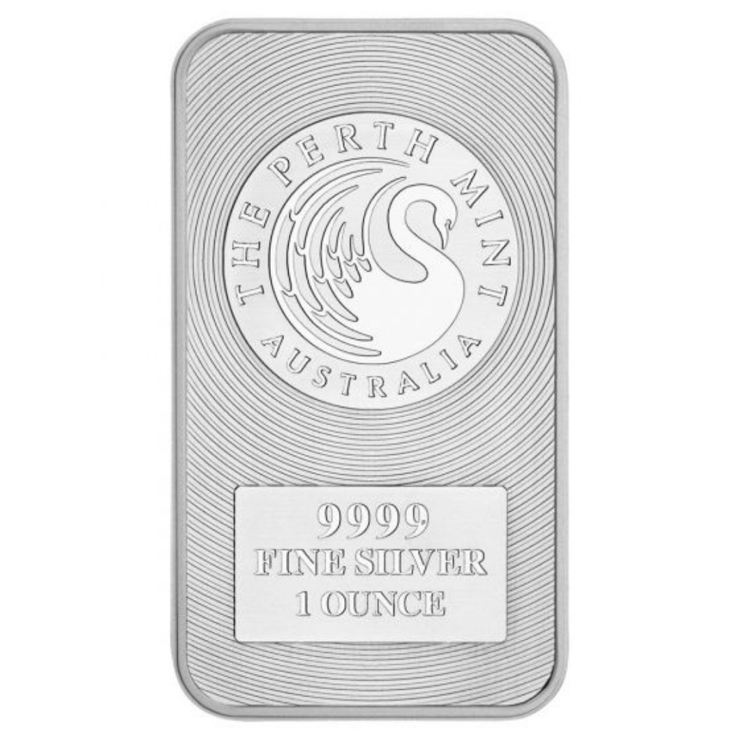 1 oz Silver Bar - Backdated Kangaroo - Perth Mint - .9999 Ag
