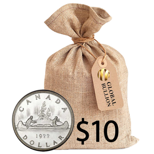 $10 Royal Canadian Mint Junk Silver - 80% CAD Silver Dollar or Half Dollar - 0.800 Ag