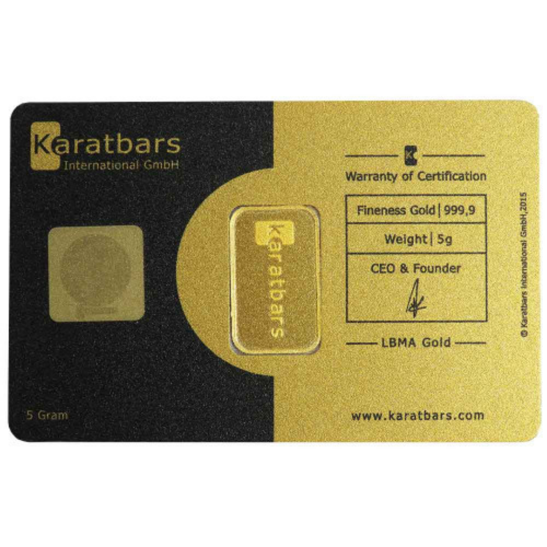 5 g Gold bar -  .9999 AU - Karatbars