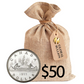 $50 Royal Canadian Mint Junk Silver - 80% CAD Silver Dollar or Half Dollar - 0.800 Ag