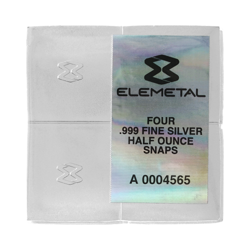 4 x 1/2 oz Silver Snap Bar - .999 AG - Elemetal Mint