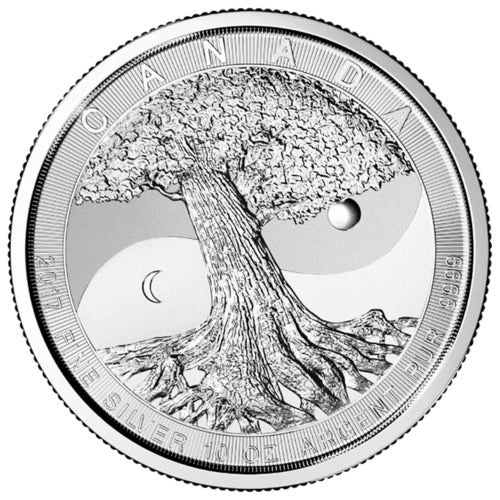 10 oz Silver Maple Leaf Coin -  2017 Tree of Life Maple Leaf - Royal Canadian Mint - RCM .9999 Ag
